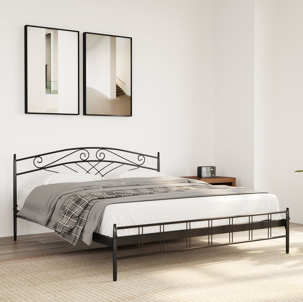 Nimbo Metal Queen Bed (Black)