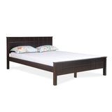 Cipher Solid Wood Queen Bed (Espresso)