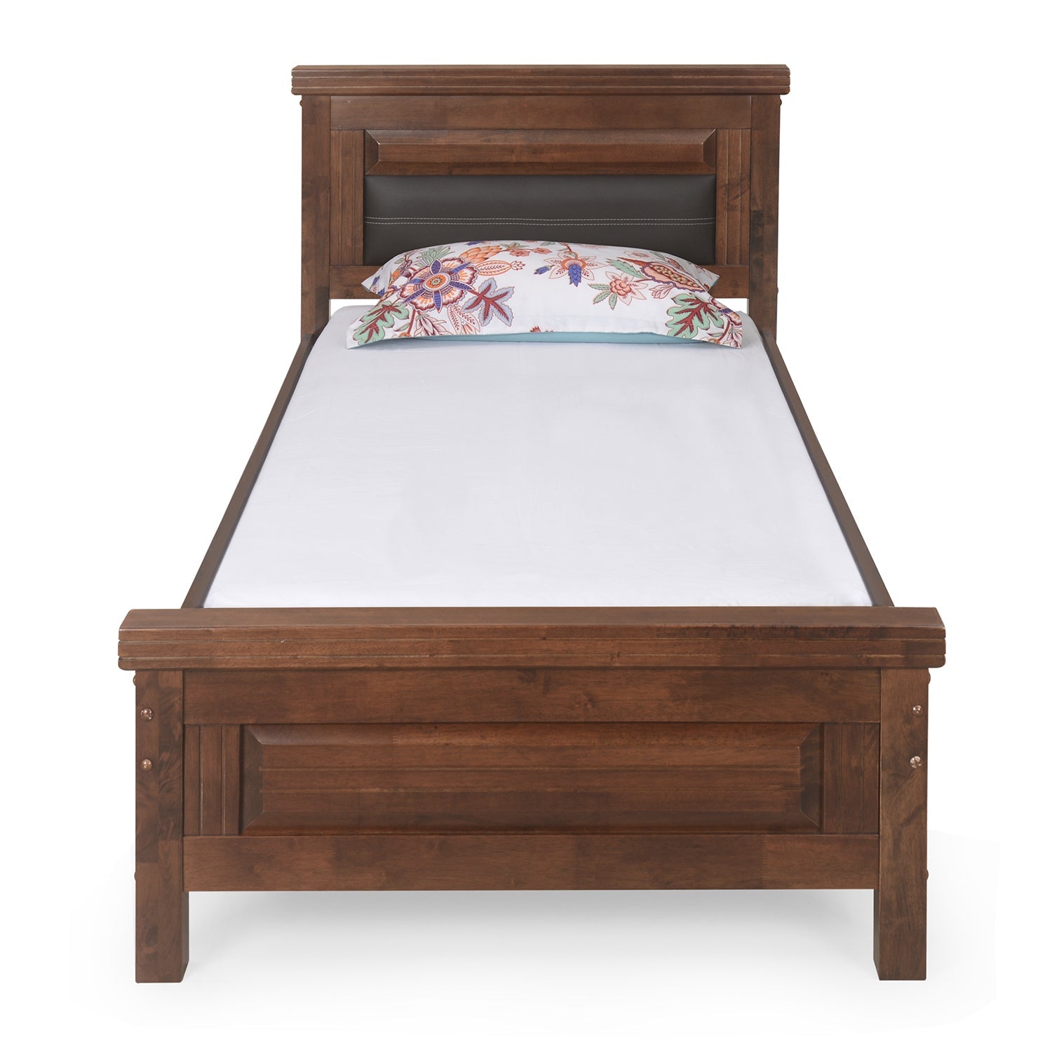 Dexter Solid Wood Single Bed (Cappucino)