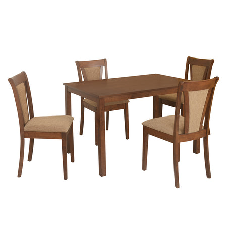 Jewel 4 Seater Dining Set (Walnut)