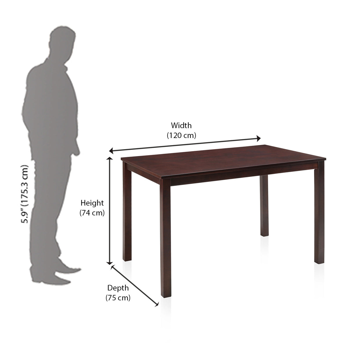 Peak 4 Seater Dining Set (Cappucino)