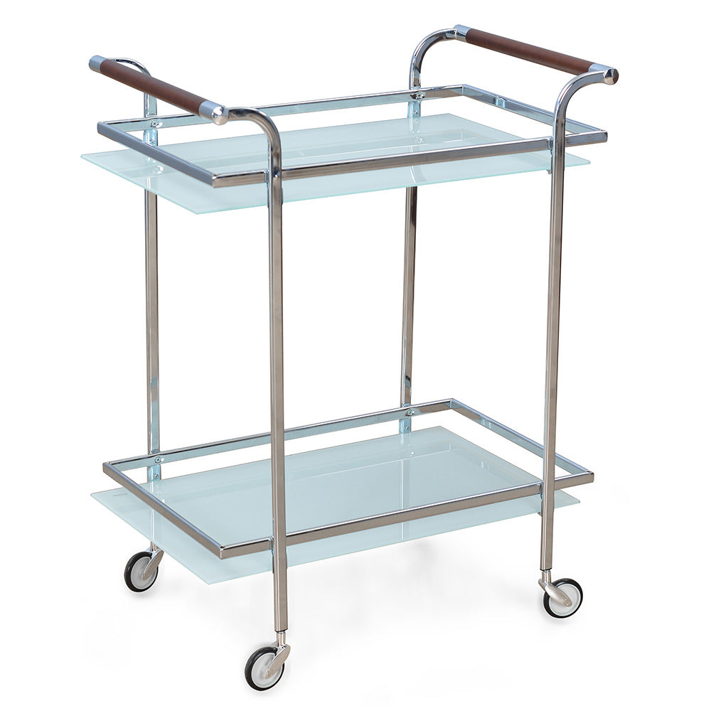 Abelia Serving Cart with Wheel (White)