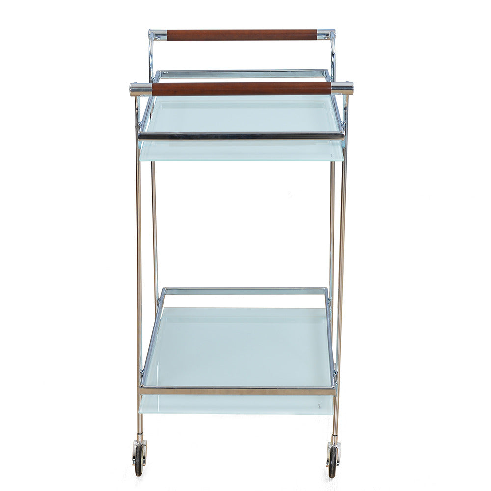 Abelia Serving Cart with Wheel (White)