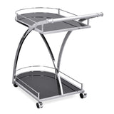 Juniper Serving Cart with Wheel (Black)