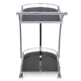 Juniper Serving Cart with Wheel (Black)