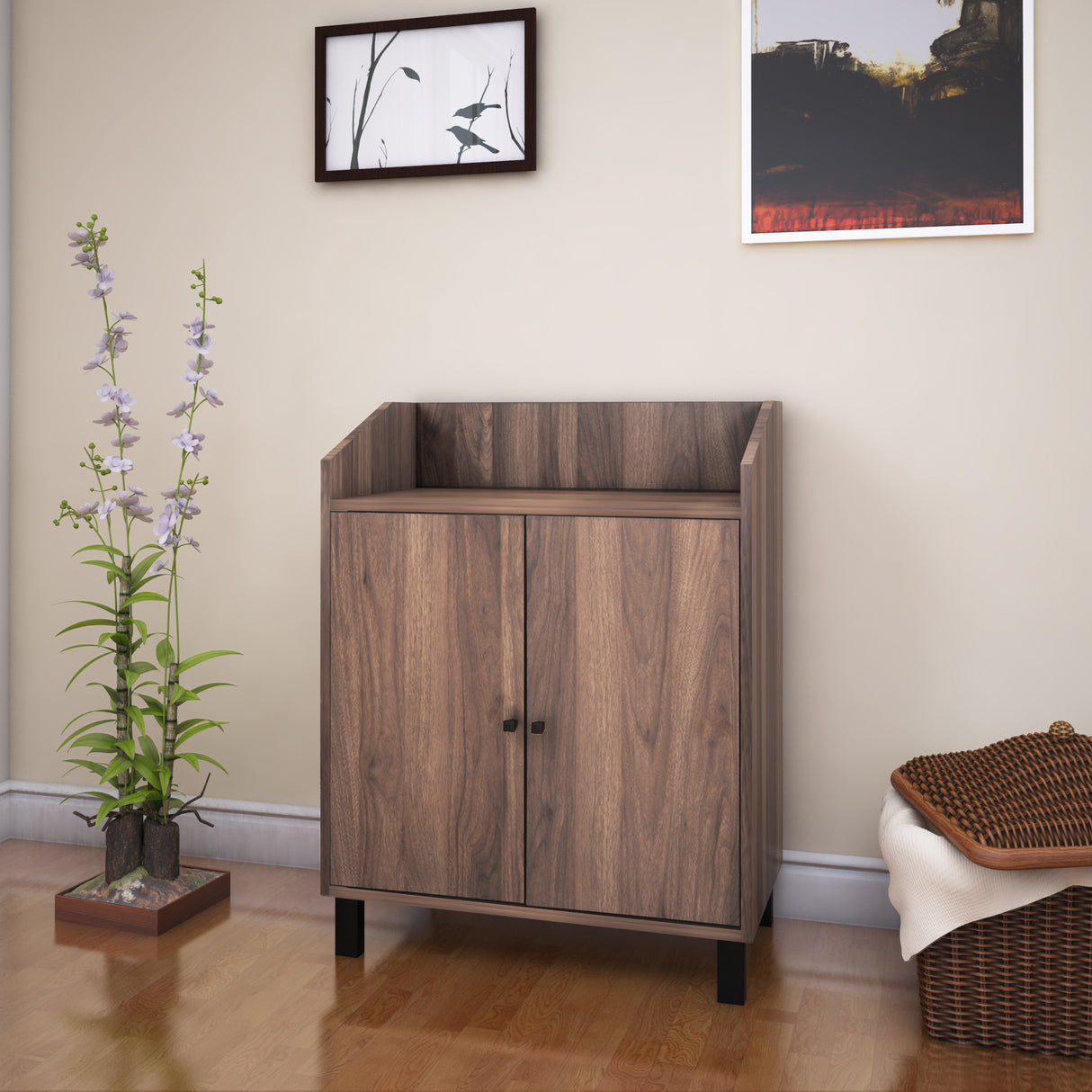 Aze Shoe Cabinet (Walnut)