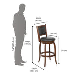 Grant Bar Stool with Swivel (Dark Expresso)