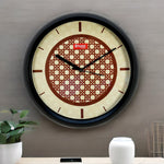 Maze Plastic Analog Wall Clock (Brown & Beige)