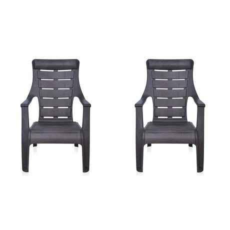 Nilkamal Sunday Garden Chair Set of 2 (Weather Brown)