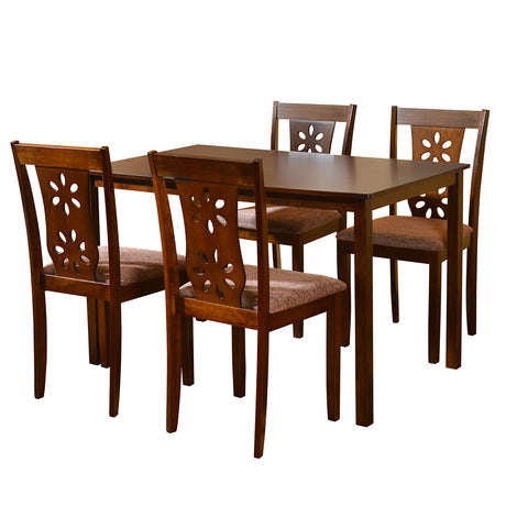 Sutlej 4 Seater Dining Set (Antique Cherry)