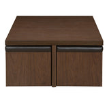 Trendy Center Table Set with Stool (Walnut)