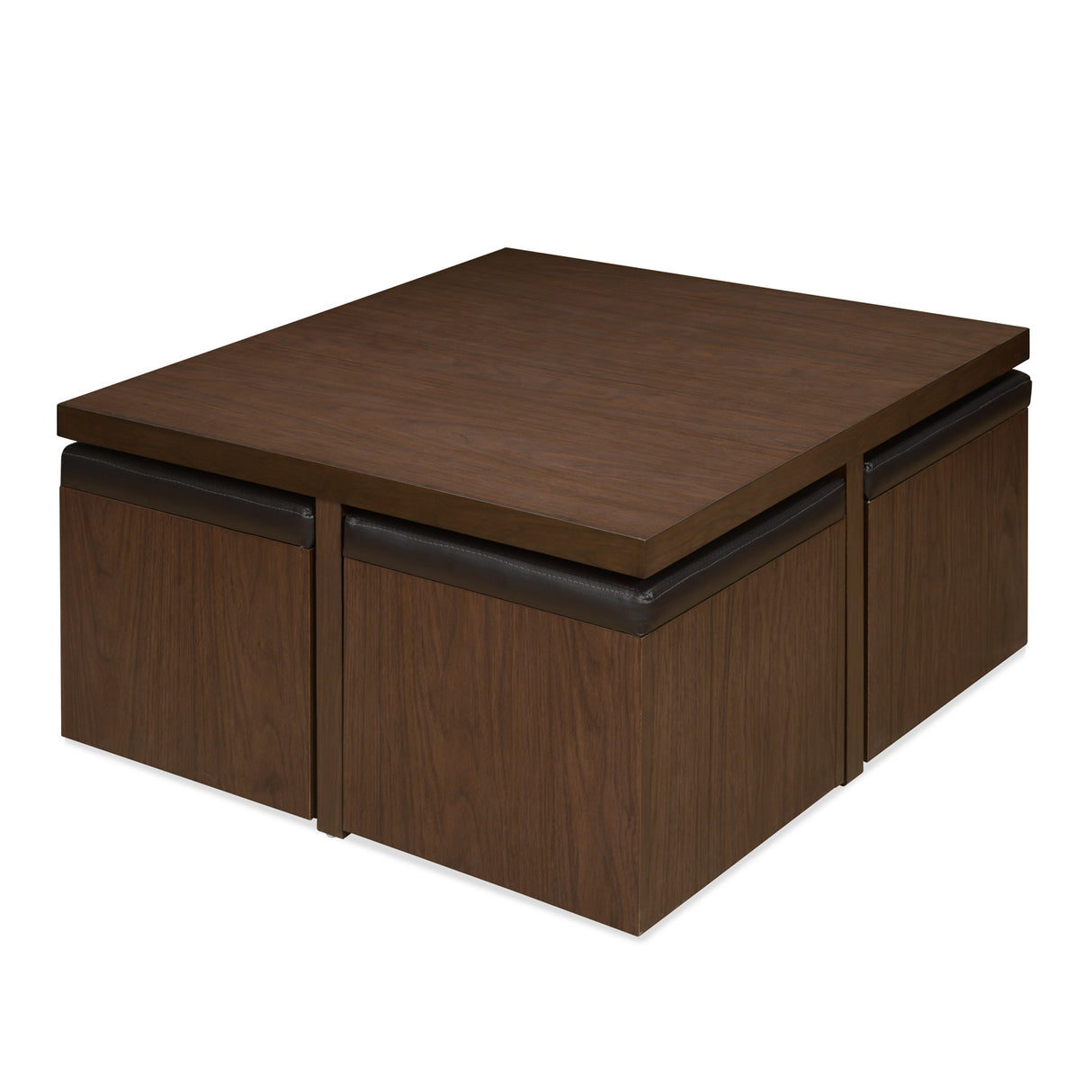 Trendy Center Table Set with Stool (Walnut)