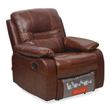 Wilson 1 Seater Sofa with Rocker Recliner (Caramel)