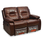 Wilson 2 Seater Sofa with Manual Recliner (Caramel)