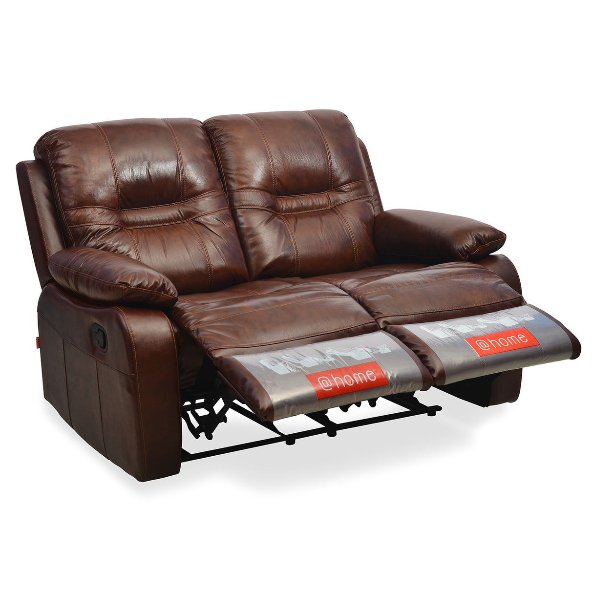 Wilson 2 Seater Sofa with Manual Recliner (Caramel)