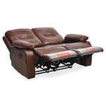 Wilson 2 Seater Sofa with Manual Recliner (Caramel)