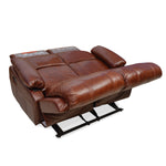 Wilson 2 Seater Sofa with Manual Recliner (Caramel)