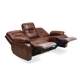 Wilson 3 Seater Sofa with 2 Manual Recliners (Caramel)